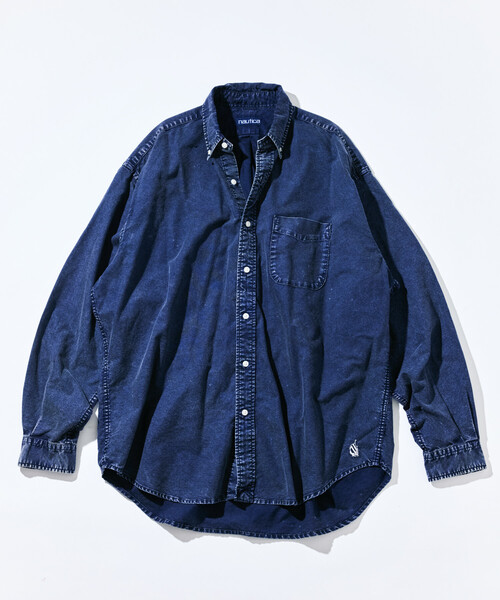 NAUTICA(ノーティカ)の「NAUTICA/ノーティカ ヴィンテージライク オーバーダイ加工 オックスフォードBDシャツ(シャツ/ブラウス・メンズ・ブラック/グリーン/ベージュ/ネイビー・MEDIUM/LARGE/X-LARGE)」の4枚目の写真