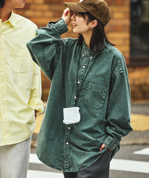 NAUTICA(ノーティカ)の「NAUTICA/ノーティカ ヴィンテージライク オーバーダイ加工 オックスフォードBDシャツ(シャツ/ブラウス・メンズ・ブラック/グリーン/ベージュ/ネイビー・MEDIUM/LARGE/X-LARGE)」の3枚目の写真