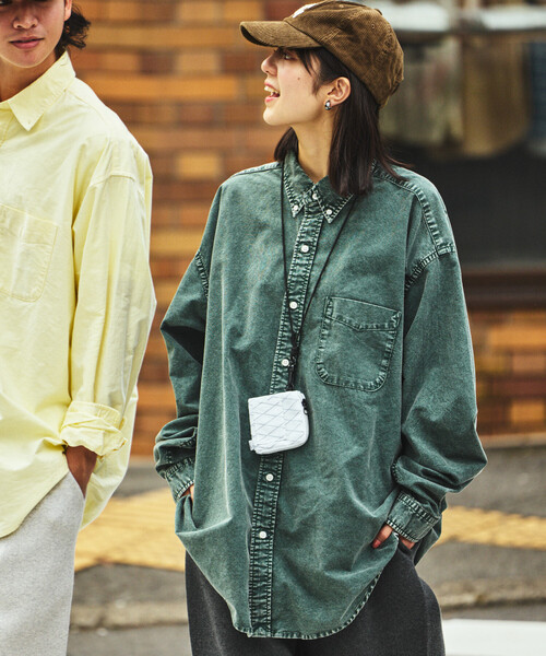 NAUTICA(ノーティカ)の「NAUTICA/ノーティカ ヴィンテージライク オーバーダイ加工 オックスフォードBDシャツ(シャツ/ブラウス・メンズ・ブラック/グリーン/ベージュ/ネイビー・MEDIUM/LARGE/X-LARGE)」の17枚目の写真