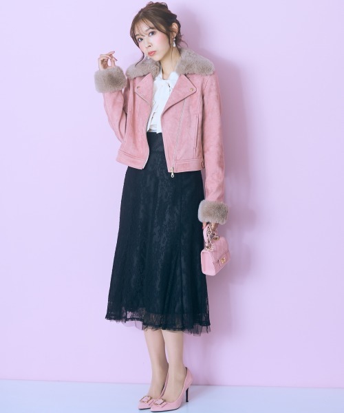 marun（マルン）の「＜大きいサイズ＞ラッフルフリルブラウス marun（シャツ/ブラウス・レディース・クリーム/ピンク・L/LL/3L/4L/5L）」の7枚目の写真