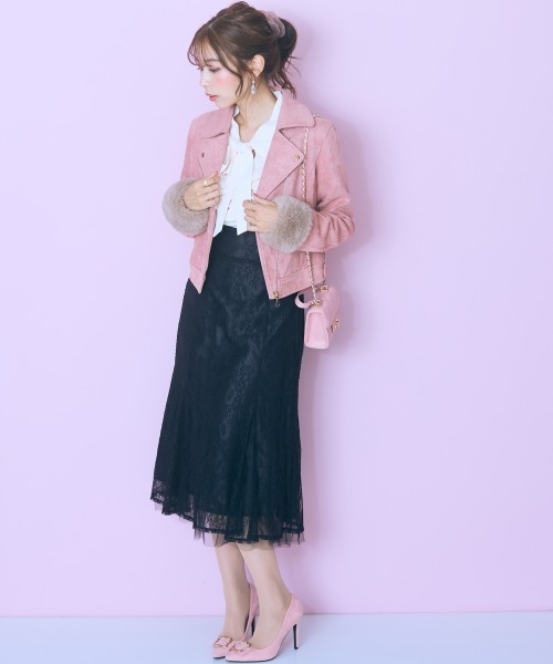 marun（マルン）の「＜大きいサイズ＞ラッフルフリルブラウス marun（シャツ/ブラウス・レディース・クリーム/ピンク・L/LL/3L/4L/5L）」の8枚目の写真