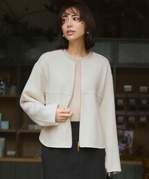 23区｜ニジュウサンク（レディース）のノーカラーコート通販 - ZOZOTOWN