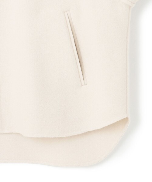 セール】ウールライトリバー ノーカラー ショートコート（ノーカラー