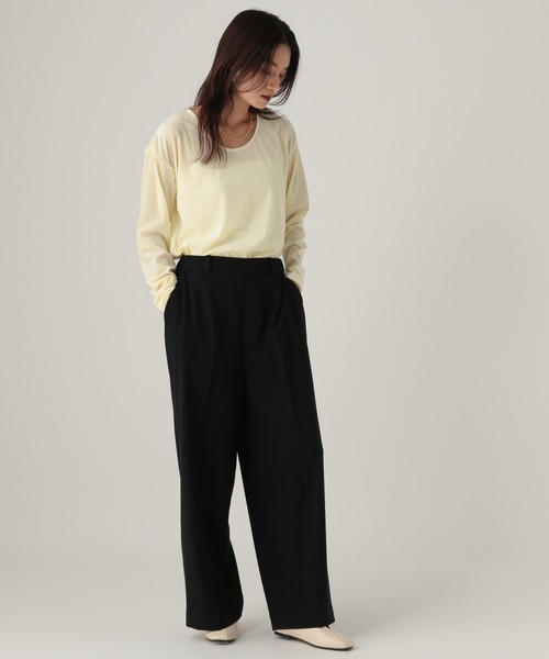 Elura(エルーラ)の「ベロアプルオーバー/603710(Tシャツ/カットソー・レディース・オフホワイト/チャコールグレー/ダークブラウン・FREE)」の22枚目の写真