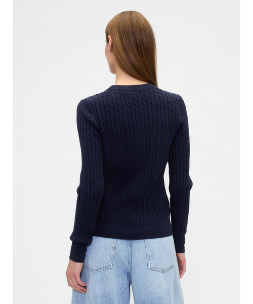 GAP(ギャップ)の「CashSoft カシミヤタッチ ケーブルニット セーター(ニット/セーター・レディース・ネイビー/ブラウン/ベージュ/グレー・M/L/XL/XS/XXS/S)」の6枚目の写真