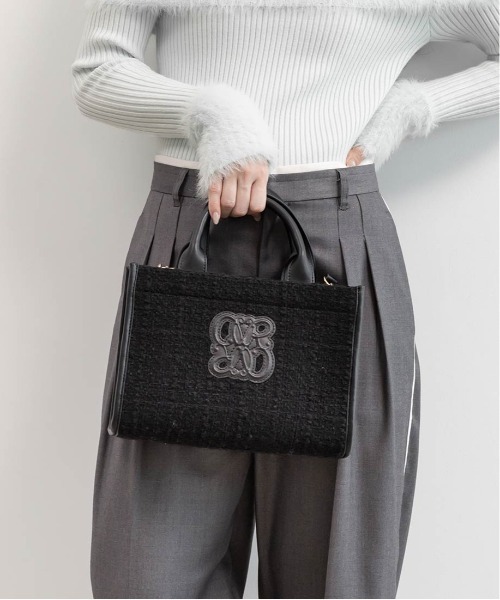 RANDA(ランダ)の「2WAY モノグラムデザイントートバッグ(トートバッグ・レディース・ベージュ/ブラック/アイボリー・FREE)」の7枚目の写真