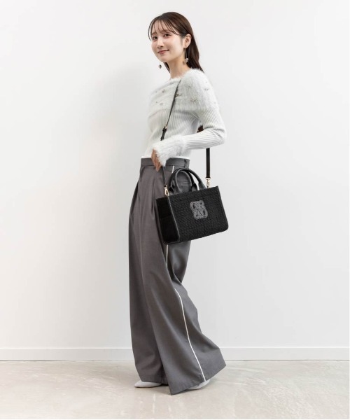 RANDA(ランダ)の「2WAY モノグラムデザイントートバッグ(トートバッグ・レディース・ベージュ/ブラック/アイボリー・FREE)」の9枚目の写真