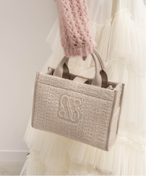 RANDA(ランダ)の「2WAY モノグラムデザイントートバッグ(トートバッグ・レディース・ベージュ/ブラック/アイボリー・FREE)」の16枚目の写真
