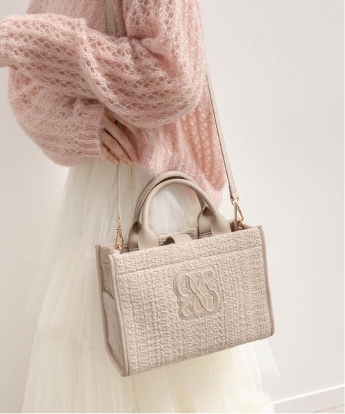 RANDA(ランダ)の「2WAY モノグラムデザイントートバッグ(トートバッグ・レディース・ベージュ/ブラック/アイボリー・FREE)」の17枚目の写真