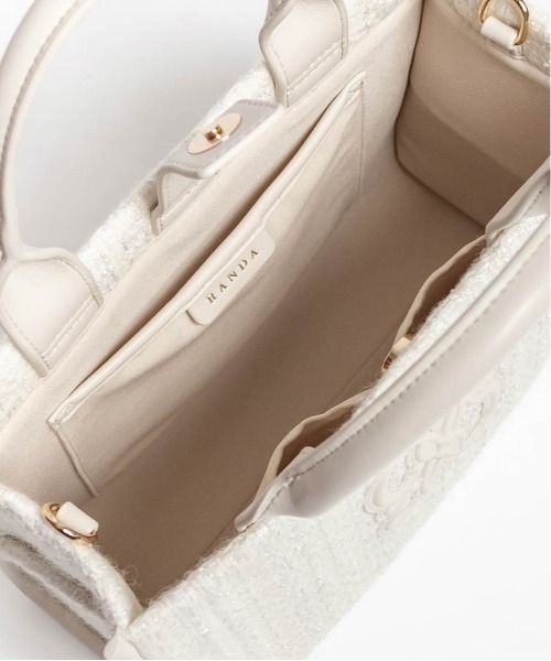 RANDA(ランダ)の「2WAY モノグラムデザイントートバッグ(トートバッグ・レディース・ベージュ/ブラック/アイボリー・FREE)」の10枚目の写真