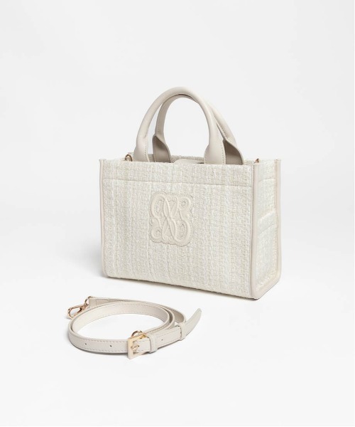 RANDA(ランダ)の「2WAY モノグラムデザイントートバッグ(トートバッグ・レディース・ベージュ/ブラック/アイボリー・FREE)」の12枚目の写真