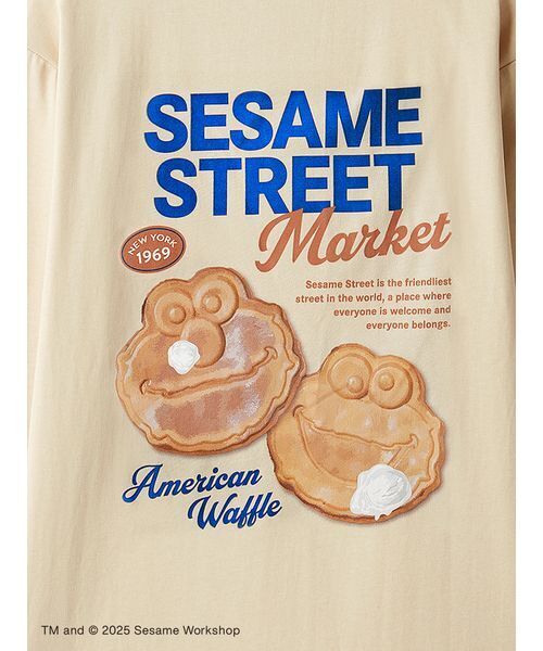 SESAME STREET(セサミストリート)の「【CAFE SWEETS】【UNISEX】ロングTシャツ(WAFFLE)(Tシャツ/カットソー・レディース・ホワイト/ベージュ・M/L)」の13枚目の写真