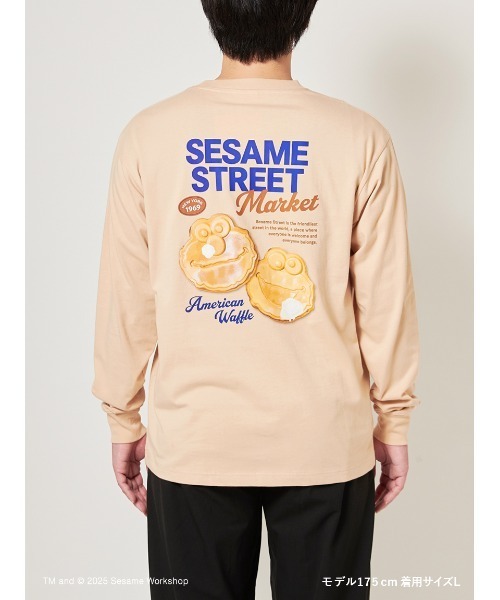 SESAME STREET(セサミストリート)の「【CAFE SWEETS】【UNISEX】ロングTシャツ(WAFFLE)(Tシャツ/カットソー・レディース・ホワイト/ベージュ・M/L)」の8枚目の写真