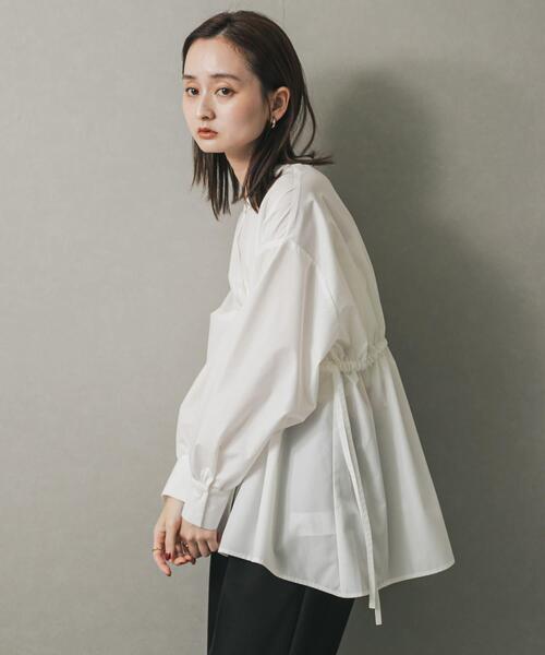 セール】ウエストタックボリュームスリーブブラウス（シャツ/ブラウス