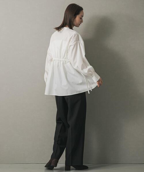 SENSE OF PLACE by URBAN RESEARCH（センスオブプレイスバイアーバンリサーチ）の「ウエストタックボリュームスリーブブラウス（シャツ/ブラウス・レディース・オフホワイト/モカ/ブルー系その他・ONE）」の10枚目の写真