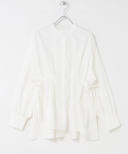 SENSE OF PLACE by URBAN RESEARCH（センスオブプレイスバイアーバンリサーチ）の「ウエストタックボリュームスリーブブラウス（シャツ/ブラウス・レディース・オフホワイト/モカ/ブルー系その他・ONE）」の11枚目の写真