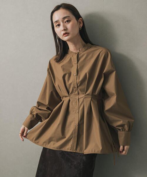 SENSE OF PLACE by URBAN RESEARCH（センスオブプレイスバイアーバンリサーチ）の「ウエストタックボリュームスリーブブラウス（シャツ/ブラウス・レディース・オフホワイト/モカ/ブルー系その他・ONE）」の13枚目の写真