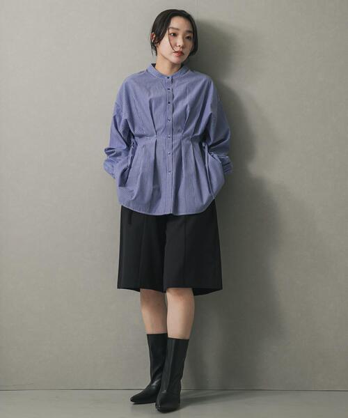 SENSE OF PLACE by URBAN RESEARCH（センスオブプレイスバイアーバンリサーチ）の「ウエストタックボリュームスリーブブラウス（シャツ/ブラウス・レディース・オフホワイト/モカ/ブルー系その他・ONE）」の21枚目の写真