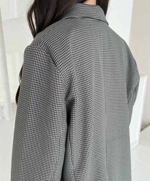 an another angelus（アンアナザーアンジェラス）の「ゴールド釦ダブルジャケット/fint フィント（その他アウター・レディース・グレー/ブラック×グレー/ブラウン・1/2）」の9枚目の写真