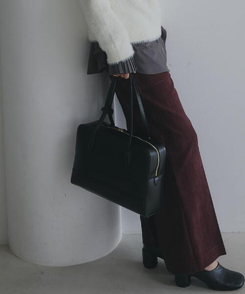 THE SHOP TK (ザ ショップ ティーケー )の「スクエアボストンバッグ(ボストンバッグ・レディース・ブラック/ブラウン系・00)」の9枚目の写真