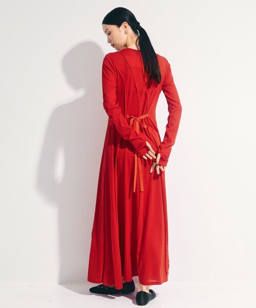 STUDIOUS(ステュディオス)の「【STUDIOUS/ステュディオス】Deconstructed Jersey Dress/デコンストラクテッドジャージードレス/ワンピース(ワンピース・レディース・ダークグレー/レッド/ミント・1/2)」の8枚目の写真