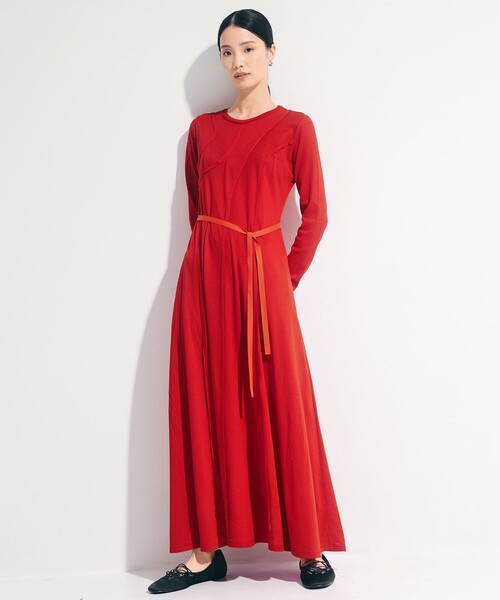 STUDIOUS(ステュディオス)の「【STUDIOUS/ステュディオス】Deconstructed Jersey Dress/デコンストラクテッドジャージードレス/ワンピース(ワンピース・レディース・ダークグレー/レッド/ミント・1/2)」の9枚目の写真