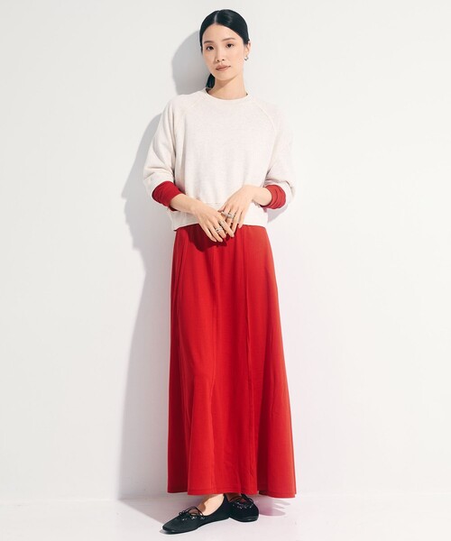 STUDIOUS(ステュディオス)の「【STUDIOUS/ステュディオス】Deconstructed Jersey Dress/デコンストラクテッドジャージードレス/ワンピース(ワンピース・レディース・ダークグレー/レッド/ミント・1/2)」の10枚目の写真