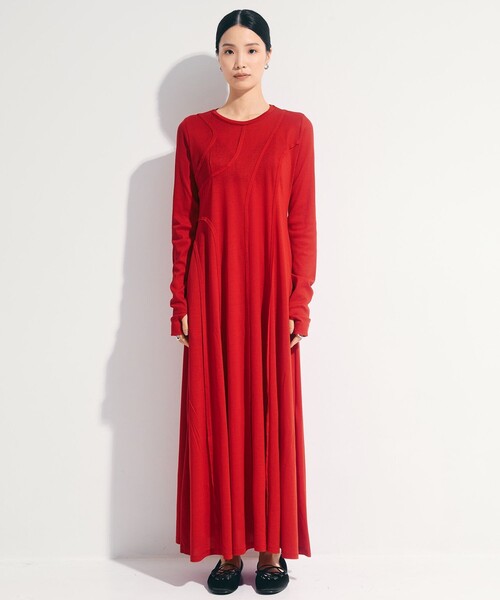 STUDIOUS(ステュディオス)の「【STUDIOUS/ステュディオス】Deconstructed Jersey Dress/デコンストラクテッドジャージードレス/ワンピース(ワンピース・レディース・ダークグレー/レッド/ミント・1/2)」の12枚目の写真