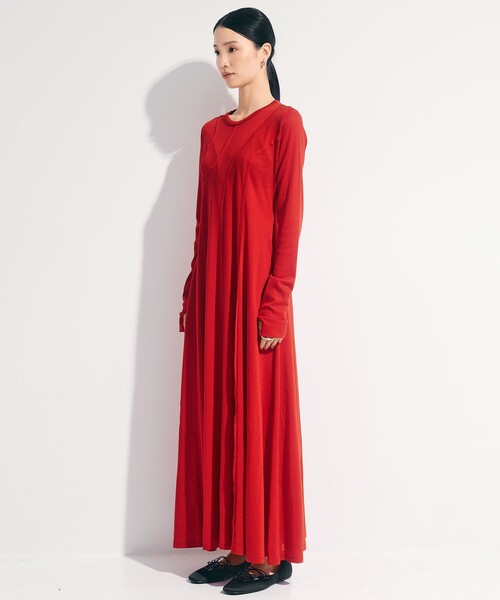 STUDIOUS(ステュディオス)の「【STUDIOUS/ステュディオス】Deconstructed Jersey Dress/デコンストラクテッドジャージードレス/ワンピース(ワンピース・レディース・ダークグレー/レッド/ミント・1/2)」の13枚目の写真