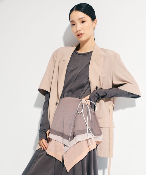 STUDIOUS(ステュディオス)の「【STUDIOUS/ステュディオス】Deconstructed Jersey Dress/デコンストラクテッドジャージードレス/ワンピース(ワンピース・レディース・ダークグレー/レッド/ミント・1/2)」の21枚目の写真