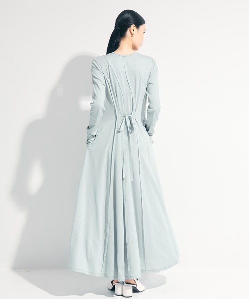 STUDIOUS(ステュディオス)の「【STUDIOUS/ステュディオス】Deconstructed Jersey Dress/デコンストラクテッドジャージードレス/ワンピース(ワンピース・レディース・ダークグレー/レッド/ミント・1/2)」の3枚目の写真