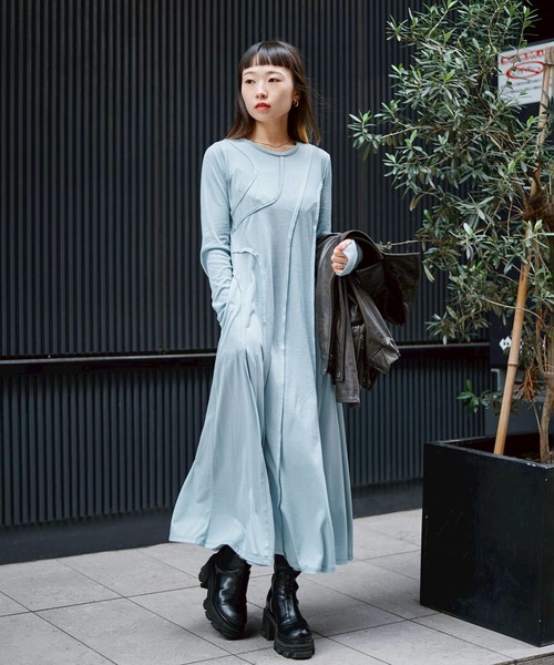 STUDIOUS/ステュディオス】Deconstructed Jersey Dress/デコンストラク