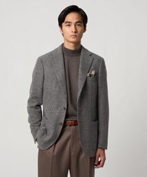 UNITED ARROWS グレー コート ファー襟付き グレー ウールコート ファー襟付き