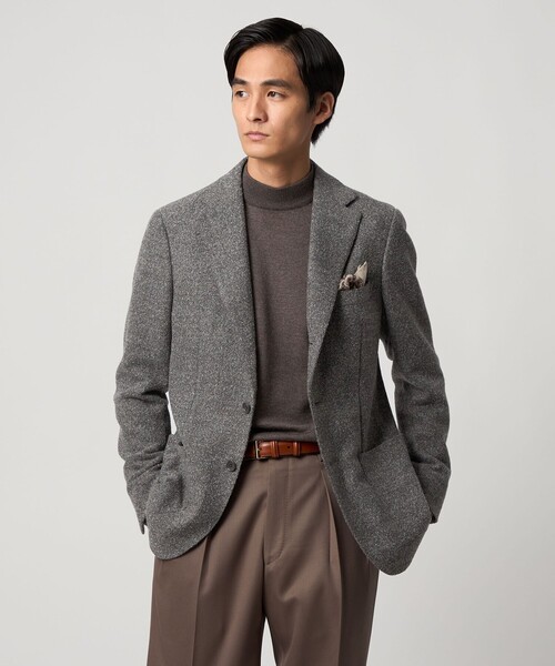 UNITED ARROWS(ユナイテッドアローズ)の「DI PRAY ブークレ シングル 3ボタン テーラードジャケット C‐MODEL(テーラードジャケット・メンズ・グレー系・48/46/44/50)」の2枚目の写真