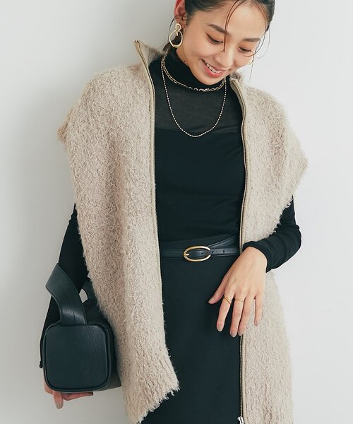 un dix cors（アンディコール）の「《リラクシーな着心地》シアーフライスタートルネック（Tシャツ/カットソー・レディース・イエロー/ブラック/サックスブルー/オフホワイト・FREE）」の3枚目の写真