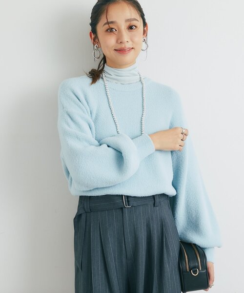 un dix cors（アンディコール）の「《リラクシーな着心地》シアーフライスタートルネック（Tシャツ/カットソー・レディース・イエロー/ブラック/サックスブルー/オフホワイト・FREE）」の11枚目の写真