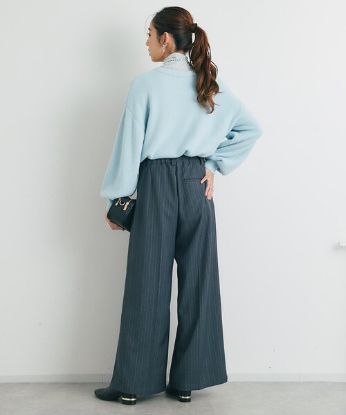 un dix cors（アンディコール）の「《リラクシーな着心地》シアーフライスタートルネック（Tシャツ/カットソー・レディース・イエロー/ブラック/サックスブルー/オフホワイト・FREE）」の18枚目の写真