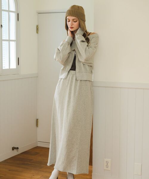 RETRO GIRL(レトロガール)の「【セットアップ対応】WZIPスウェット(スウェット・レディース・ブラウン/ライトグレー/チャコールグレー・FREE)」の7枚目の写真