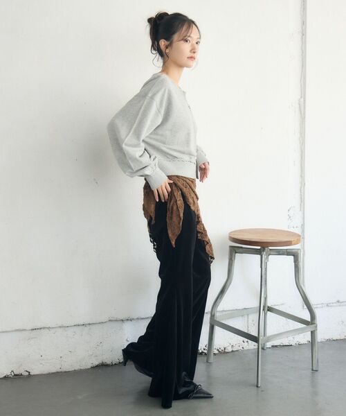 RETRO GIRL(レトロガール)の「【セットアップ対応】WZIPスウェット(スウェット・レディース・ブラウン/ライトグレー/チャコールグレー・FREE)」の11枚目の写真