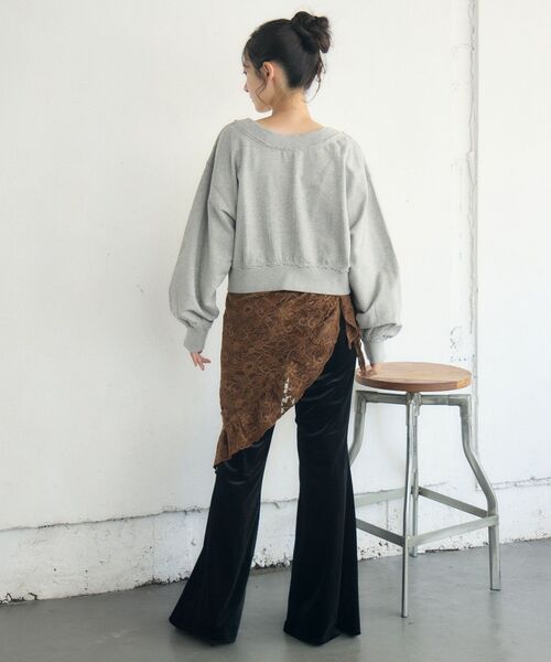 RETRO GIRL(レトロガール)の「【セットアップ対応】WZIPスウェット(スウェット・レディース・ブラウン/ライトグレー/チャコールグレー・FREE)」の12枚目の写真