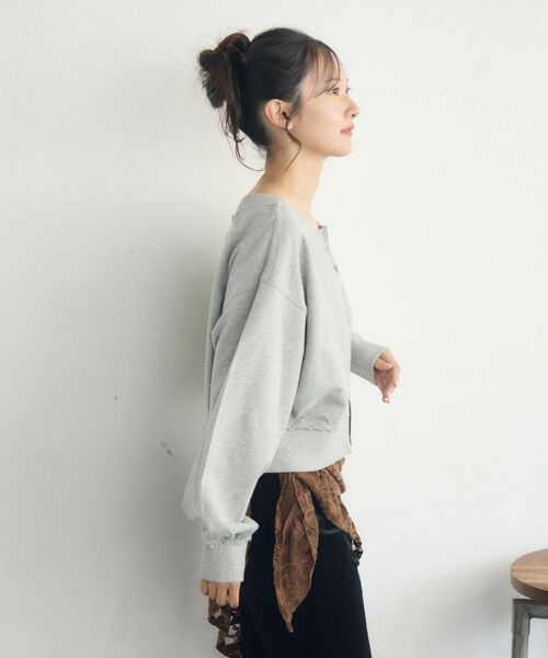 RETRO GIRL(レトロガール)の「【セットアップ対応】WZIPスウェット(スウェット・レディース・ブラウン/ライトグレー/チャコールグレー・FREE)」の15枚目の写真