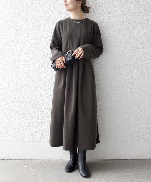 セール】SHIPS any: エア ニードル クルーネック タック フレア