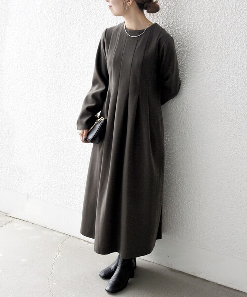 セール】SHIPS any: エア ニードル クルーネック タック フレア