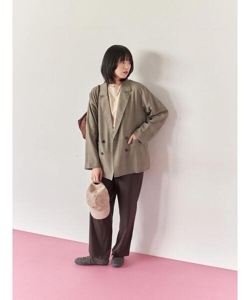 Samansa Mos2 blue(サマンサモスモスブルー)の「【イージーケア】サイドタブストレートパンツ(その他パンツ・レディース・ベージュ/ブラウン/ブラック・F)」の10枚目の写真