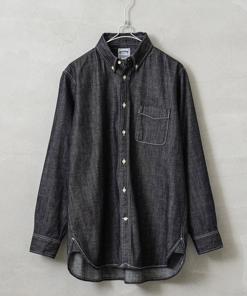 HOUSTON（ヒューストン）の「HOUSTON 41256 DENIM BD SHIRT（シャツ/ブラウス・メンズ・インディゴブルー/ブルー系その他/ブルー系その他2・L/XL/XXL/M）」の2枚目の写真