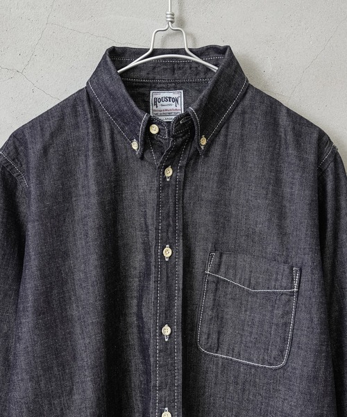 HOUSTON（ヒューストン）の「HOUSTON 41256 DENIM BD SHIRT（シャツ/ブラウス・メンズ・インディゴブルー/ブルー系その他/ブルー系その他2・L/XL/XXL/M）」の7枚目の写真