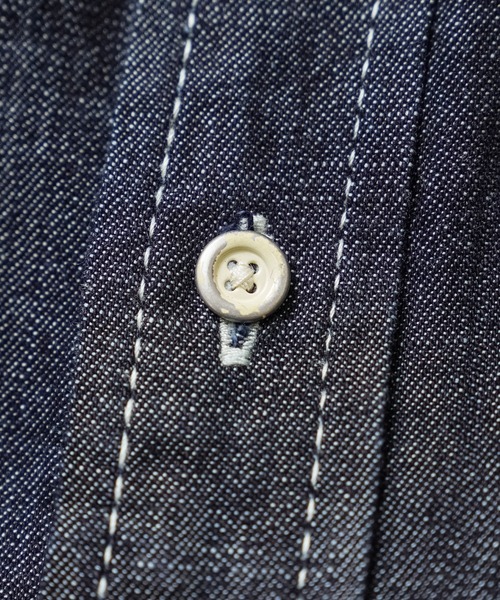 HOUSTON（ヒューストン）の「HOUSTON 41256 DENIM BD SHIRT（シャツ/ブラウス・メンズ・インディゴブルー/ブルー系その他/ブルー系その他2・L/XL/XXL/M）」の17枚目の写真