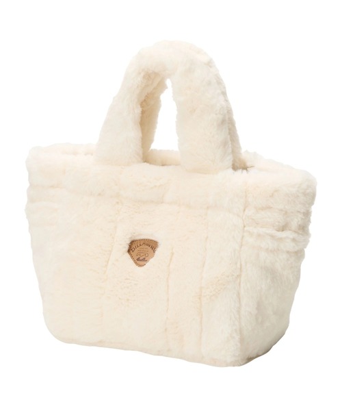 BILLABONG(ビラボン)の「BILLABONG レディース FUR MINI TOTE BAG トートバッグ 【2025年秋冬モデル】 @autumn /ビラボンロゴワンポイントエコファーミニトートバッグ(トートバッグ・レディース・ホワイト/ブラック/ベージュ/ブラウン系その他・FREE)」の2枚目の写真