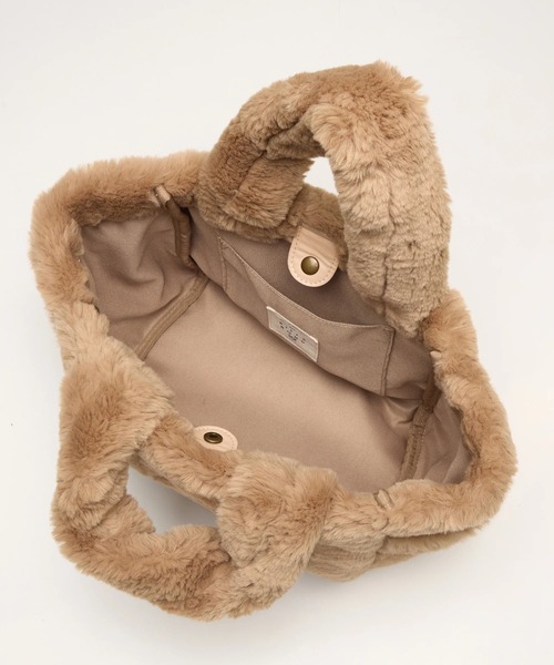 BILLABONG(ビラボン)の「BILLABONG レディース FUR MINI TOTE BAG トートバッグ 【2025年秋冬モデル】 @autumn /ビラボンロゴワンポイントエコファーミニトートバッグ(トートバッグ・レディース・ホワイト/ブラック/ベージュ/ブラウン系その他・FREE)」の15枚目の写真