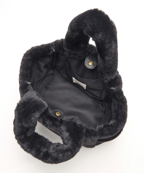 BILLABONG(ビラボン)の「BILLABONG レディース FUR MINI TOTE BAG トートバッグ 【2025年秋冬モデル】 @autumn /ビラボンロゴワンポイントエコファーミニトートバッグ(トートバッグ・レディース・ホワイト/ブラック/ベージュ/ブラウン系その他・FREE)」の8枚目の写真